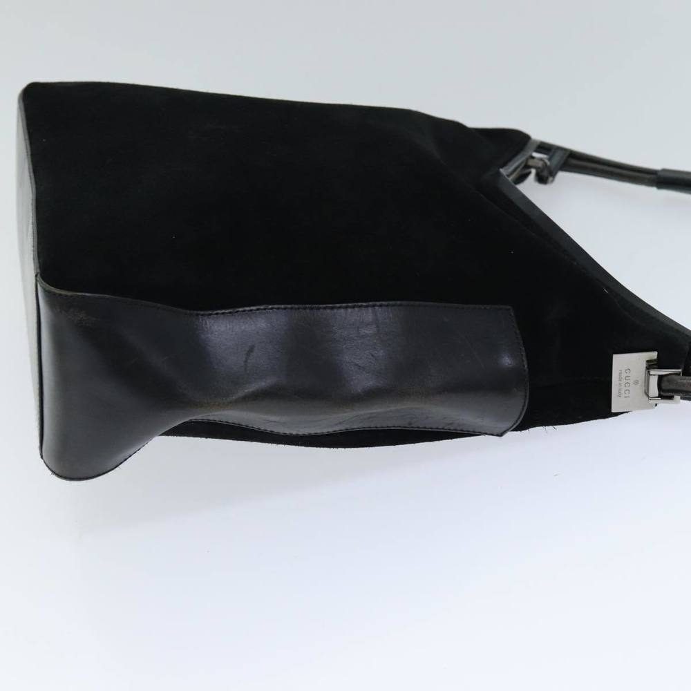 GUCCI Shoulder Bag Suede Black 001 3770 Auth 76389 - Picture 4 of 16